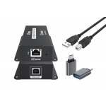 INFOBIT iTrans DU-TR-22B — приёмопередатчик USB и Dante с аудиоканалами 2 × 2