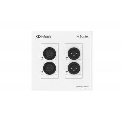 INFOBIT iTrans DX-22-US — настенная панель XLR — Dante 2×2 для US