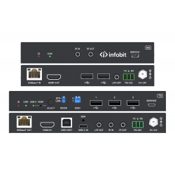 INFOBIT iTrans E100HCU — удлинитель HDMI и USB-C по HDBaseT 2.0 с USB 2.0