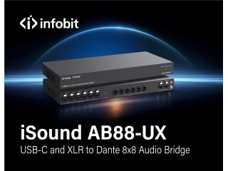 INFOBIT iSound AB88-UX — новинка: аудиомост для бесшовной интеграции USB-C и XLR в сеть Dante
