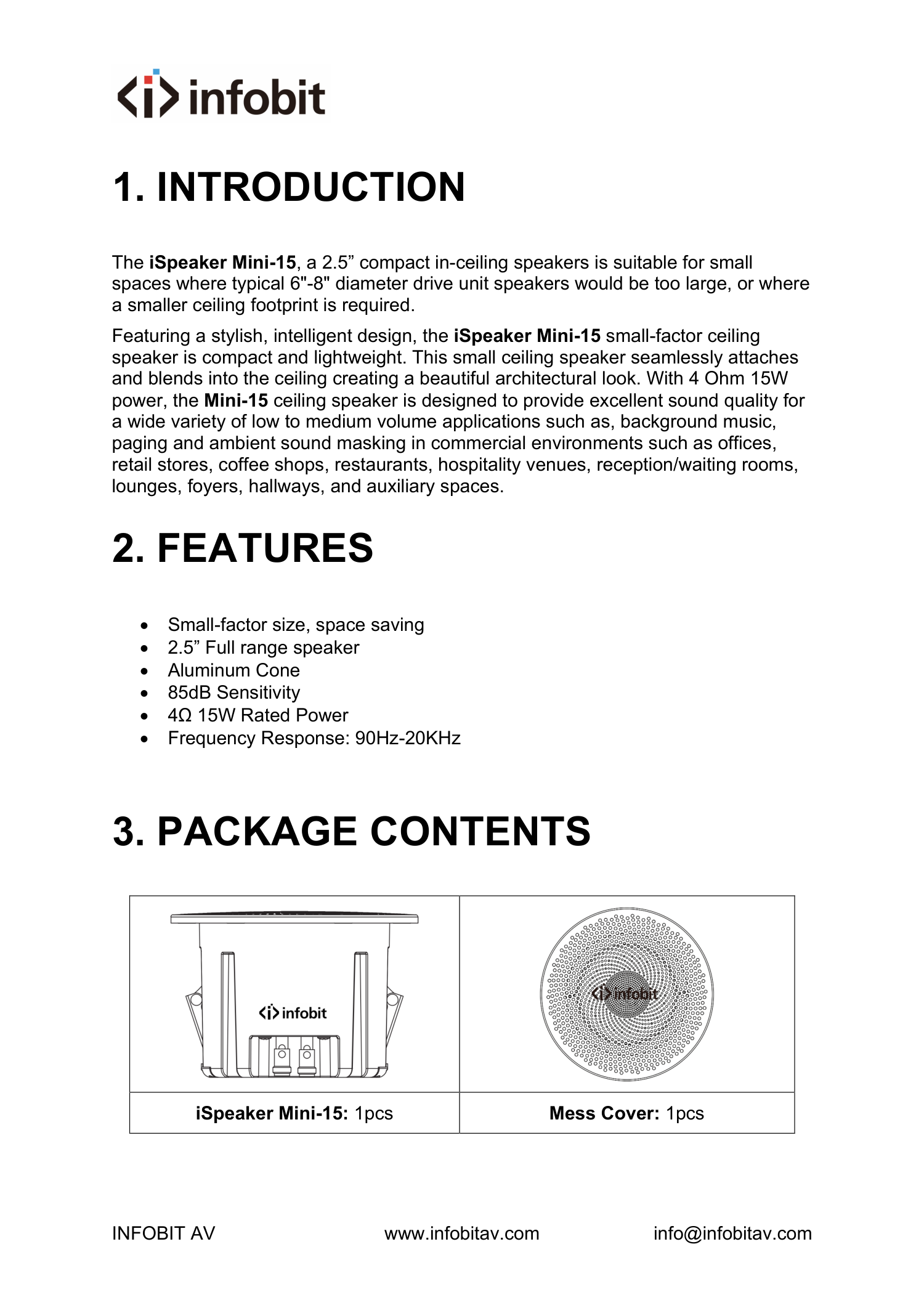 INFOBIT iSpeaker Mini-15 — полная страница 3 официального руководства