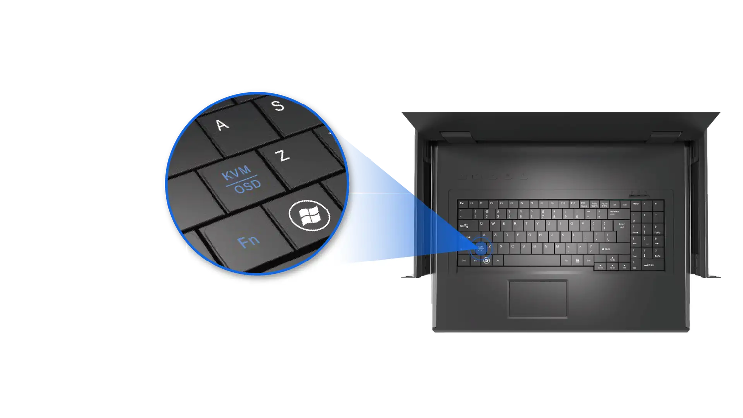 INFOBIT iSwitch V1801 — клавиатура с кнопкой KVM-OSD