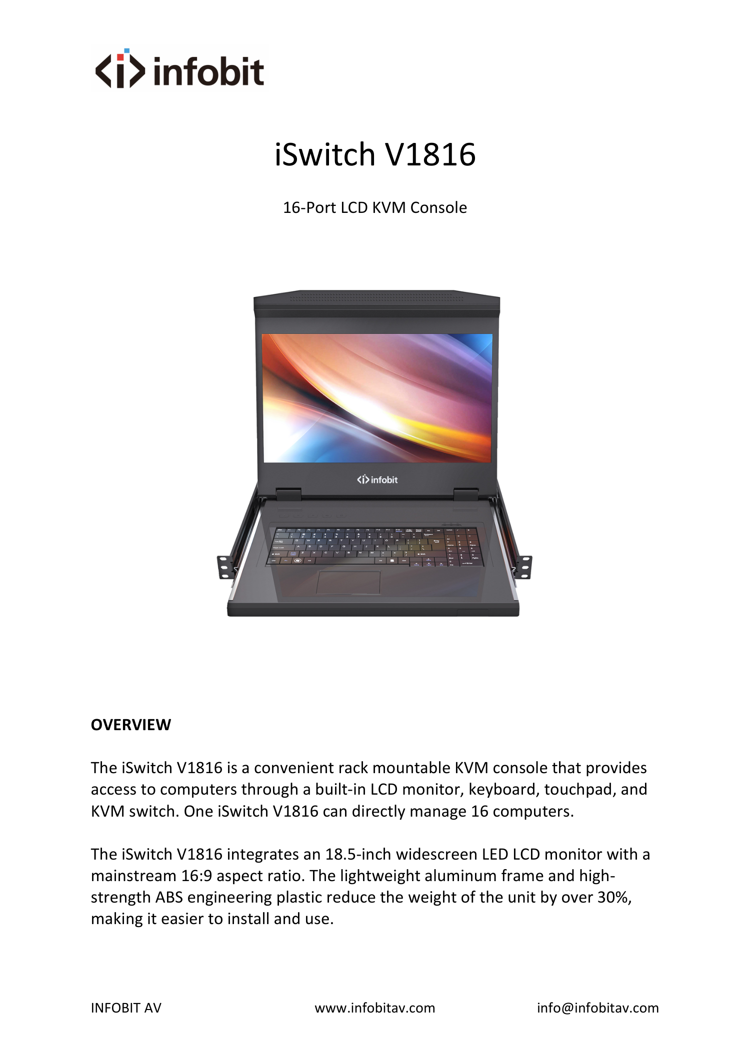 INFOBIT iSwitch V1816 — полная страница 1 официального документа