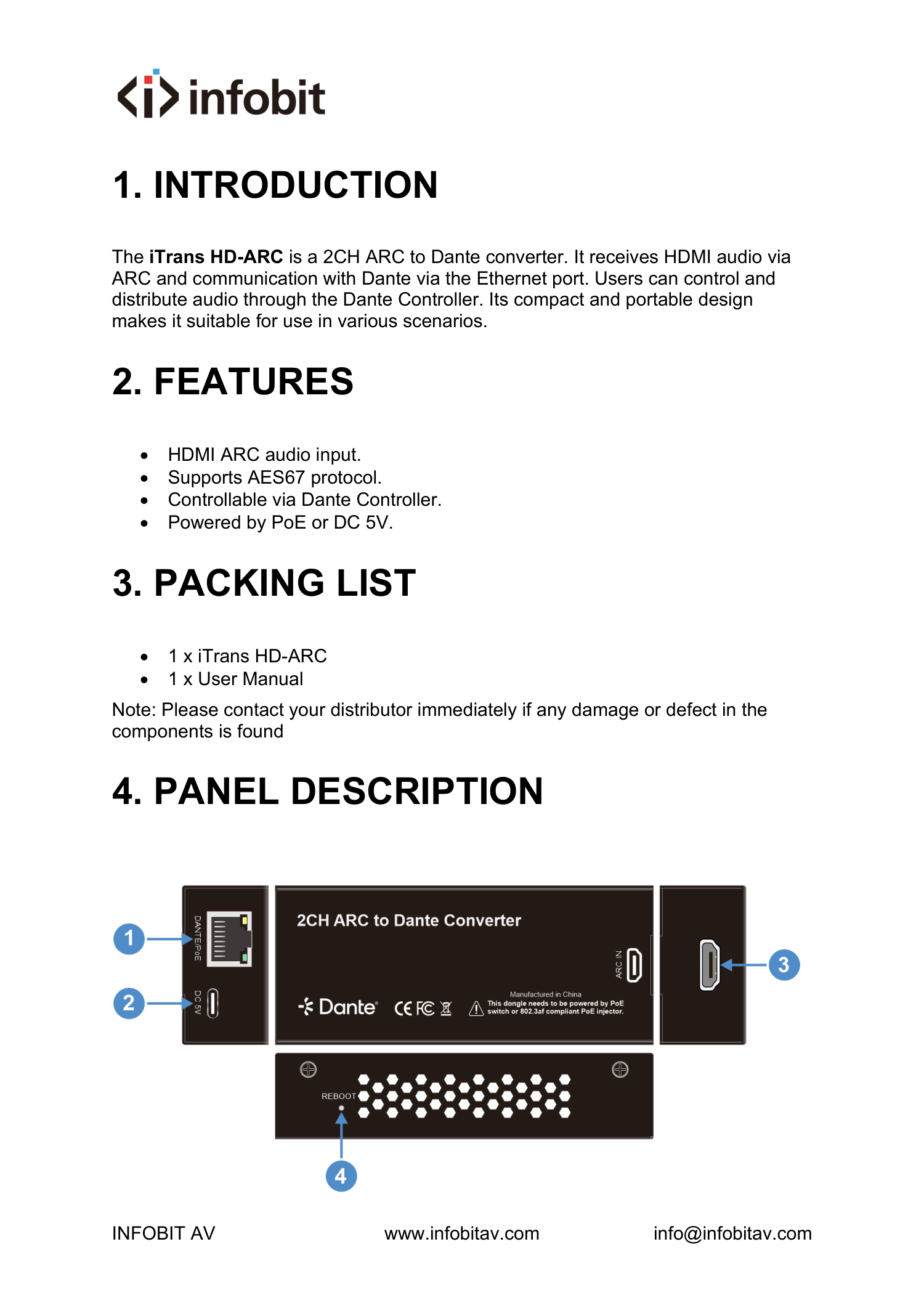 INFOBIT iTrans HD-ARC — полная страница 2 официального руководства
